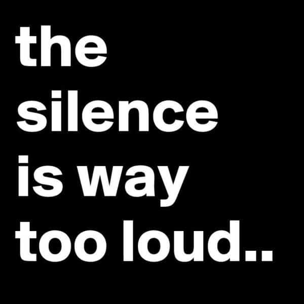 Silence is too loud EclecticEvelyn.com