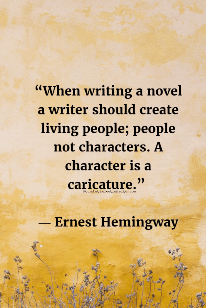 Writers on Character EclecticEvelyn.com