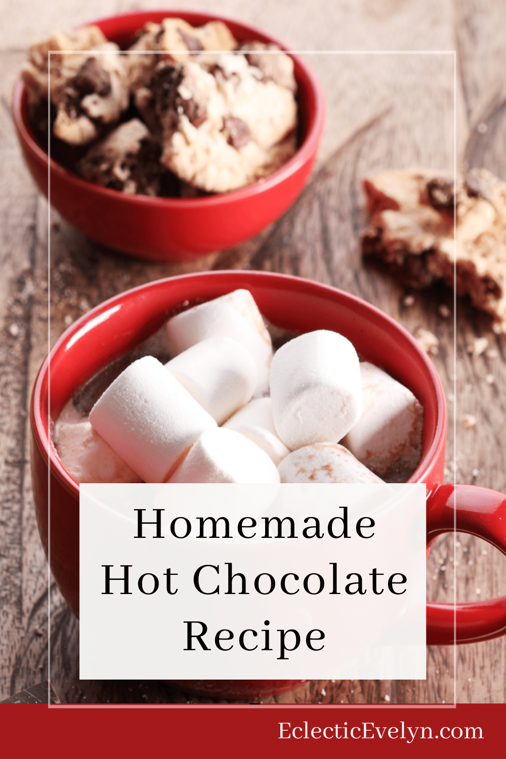 hot chocolate and cookies with the words hot chocolate recipe