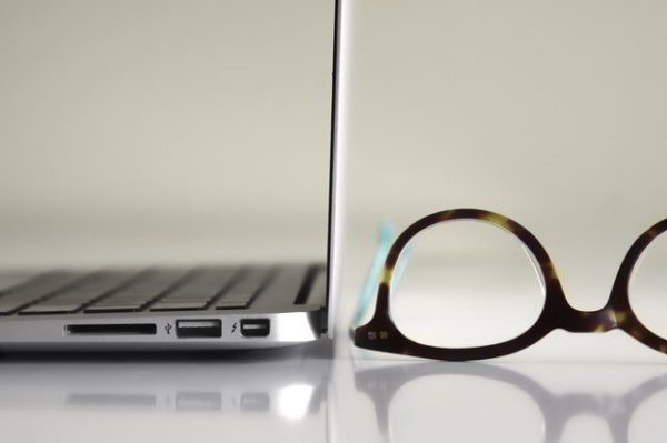 laptop and glasses