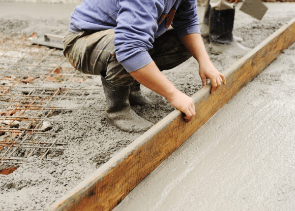 leveling out a concrete foundation