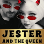 Logo for Jester and The Queen website which includes a picture of Chandler Slone and Evelyn Dortch