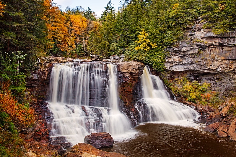 Blackwater Falls West Virginia with fall foliage autumn photos taken by Tim Lumley 2009 appalachia