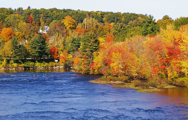 conway scenic railroad view from train new hampshire fall foliage photo by Ron Reiring 2008